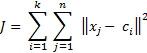 k-means clustering formula